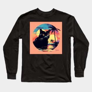 Retro Cat Shirt Long Sleeve T-Shirt